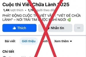 Cảnh báo fanpage giả mạo cuộc thi “Viết chữa lành"