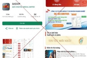 Hơn 3,5 tỉ đồng “bốc hơi” vì ứng dụng chứng khoán giả mạo SKYVIP