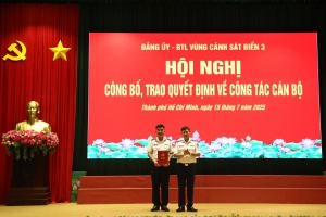 Bộ Tư lệnh Vùng Cảnh sát biển 3 trao quyết định bổ nhiệm cán bộ