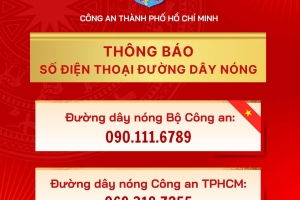 Công an TP. Hồ Chí Minh công bố đường dây nóng tiếp nhận phản ánh tiêu cực, hành chính