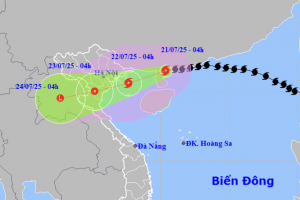 Bão số 3 cách Quảng Ninh–Hải Phòng 275km