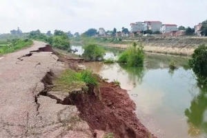 Bắc Ninh nhanh chóng khắc phục nhiều điểm sạt lở núi, đê điều
