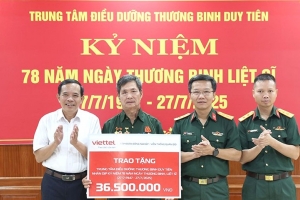 Viettel Ninh Bình thăm, tặng quà thương, bệnh binh nhân Ngày Thương binh - Liệt sĩ