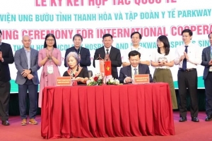 Ký kết Biên bản ghi nhớ hợp tác giữa Bệnh viện Ung bướu tỉnh Thanh Hóa và Tập đoàn Y tế Parkway, Singapore