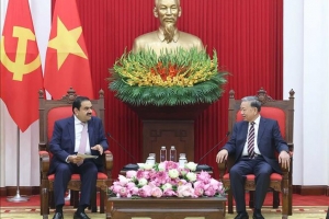 Tổng Bí thư Tô Lâm tiếp Chủ tịch Tập đoàn Adani Ấn Độ
