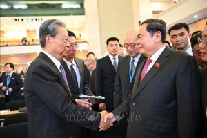 Chủ tịch Quốc hội Trần Thanh Mẫn gặp lãnh đạo Quốc hội các nước: Trung Quốc, Cuba, Lào