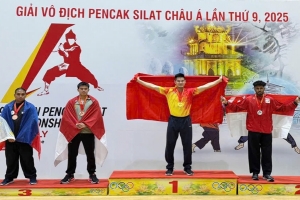 Võ sĩ đội tuyển Bắc Ninh giành Huy chương Vàng Giải vô địch Pencak Silat Châu Á năm 2025
