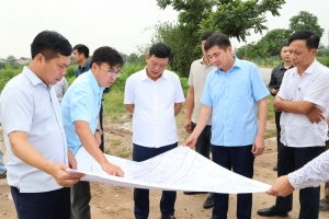 Bắc Ninh: Kiểm tra, đôn đốc tiến độ dự án đầu tư xây dựng đường Vành đai 4 và Cầu Kênh Vàng