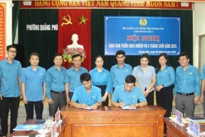 Cụm thi đua số 2, Liên đoàn Lao động tỉnh Thanh Hóa triển khai nhiệm vụ 6 tháng cuối năm 2025