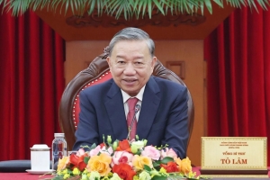 Tổng Bí thư Tô Lâm điện đàm với Chủ tịch Đảng Nhân dân Campuchia Hun Sen