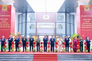 Tổng Bí thư Tô Lâm dự, cắt băng khánh thành Trụ sở Bộ Công an