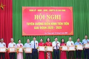 Xã Sao Vàng biểu dương điển hình tiên tiến giai đoạn 2020 – 2025