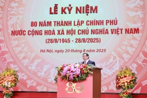 Diễn văn kỷ niệm 80 năm thành lập Chính phủ do Thủ tướng Phạm Minh Chính trình bày