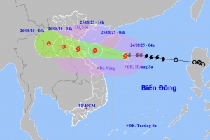 Bão số 5 giật cấp 15 và có khả năng mạnh thêm