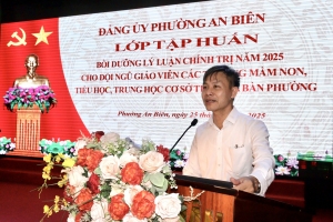 Phường An Biên bồi dưỡng, tập huấn chính trị hè cho cán bộ, giáo viên trường mầm non, tiểu học, THCS
