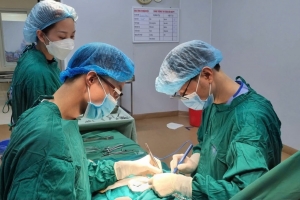 Bệnh viện Nhi Hải Phòng phẫu thuật thành công cho một trẻ sơ sinh bị dị tật bẩm sinh đường tiêu hóa, tắc tá tràng