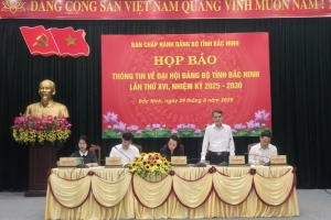 Họp báo thông tin về Đại hội Đảng bộ tỉnh Bắc Ninh lần thứ XVI nhiệm kỳ 2025-2030