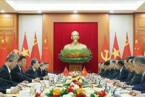Tổng Bí thư Tô Lâm tiếp Ủy viên Trưởng Nhân đại toàn quốc Trung Quốc Triệu Lạc Tế