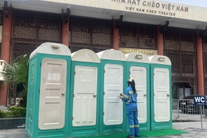 705 nhà vệ sinh lưu động, dã chiến sẵn sàng cho Đại lễ tại Hà Nội