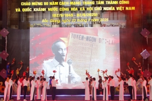 Bắc Ninh: Rực rỡ sắc màu chương trình nghệ thuật và pháo hoa mừng Quốc khánh 2/9