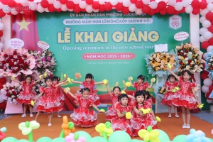 Rộn ràng Lễ khai giảng năm học 2025 – 2026 tại Trường Mầm non Lômônôxốp Dương Nội