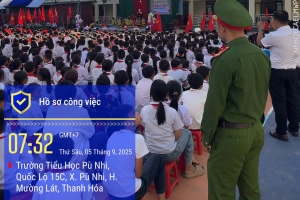 Công an Thanh Hóa bảo đảm tốt an ninh trật tự ngày hội toàn dân đưa trẻ đến trường