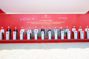 Khởi công đường cao tốc thuộc Dự án đầu tư xây dựng đường Vành đai 4 - Vùng thủ đô Hà Nội