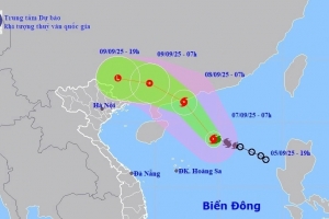 Bão số 7 có thể giật cực đại cấp 13