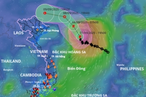 Bão số 7 Tapah tăng cấp và di chuyển nhanh