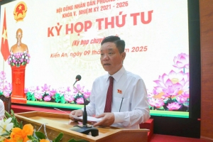 HĐND phường Kiến An thông qua Nghị quyết về tạm giao biên chế, số người làm việc năm 2025