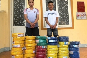 Nghệ An: Công an xã Hưng Nguyên bắt giữ anh em ruột trộm 44 cuộn dây điện trị giá hơn 70 triệu đồng