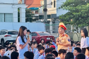 Trường THCS Lương Khánh Thiện tổ chức chuyên đề An toàn giao thông