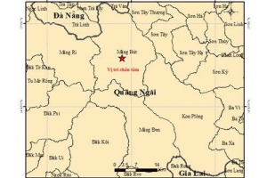 Sáng 22/9, Quảng Ngãi ghi nhận động đất 3.3 độ richter