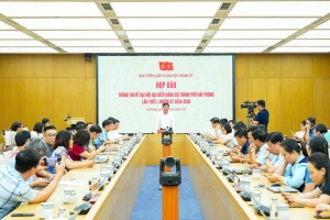 Họp báo thông tin về Đại hội đại biểu Đảng bộ TP. Hải Phòng lần thứ I, nhiệm kỳ 2025-2030