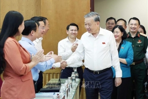 Tổng Bí thư Tô Lâm tiếp xúc cử tri 11 phường Hà Nội