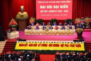 Bế mạc Đại hội đại biểu Đảng bộ các cơ quan Đảng Trung ương lần thứ I, nhiệm kỳ 2025-2030
