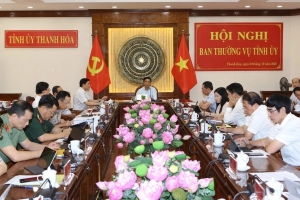 Hội nghị Ban Thường vụ Tỉnh ủy Thanh Hóa đánh giá tình hình 9 tháng, đề ra giải pháp những tháng cuối năm