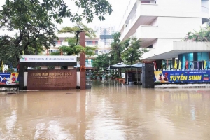 Bắc Ninh: Mưa lớn gây ngập úng ở nhiều địa phương