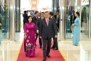 Tổng Bí thư Tô Lâm đến dự Đại hội đại biểu Đảng bộ TP. Hà Nội lần thứ XVIII