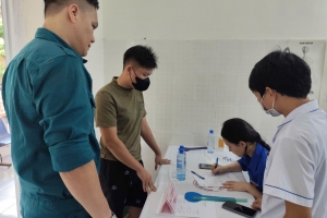 Xã Hùng Thắng tổ chức khám tuyển nghĩa vụ quân sự và nghĩa vụ tham gia Công an nhân dân năm 2026