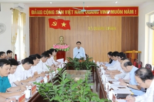 Bí thư Tỉnh ủy Thanh Hóa kiểm tra hoạt động chính quyền địa phương 2 cấp tại xã Quảng Chính