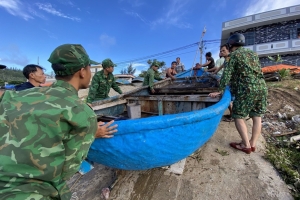 Điều động 1.313 chiến sĩ bộ đội biên phòng hỗ trợ người dân ứng phó với bão số 12