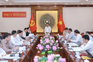 Thường trực Tỉnh ủy Thanh Hóa làm việc với Tổng công ty Điện lực miền Bắc