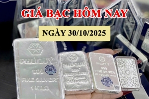 Giá bạc hôm nay 30/10: Trong nước và thế giới đảo chiều phục hồi