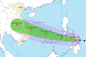 Bão Kalmaegi tiến vào Biển Đông, trở thành cơn bão số 13 – Cảnh báo cấp độ rủi ro thiên tai cấp 4