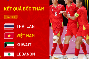 Bốc thăm chia bảng Vòng chung kết giải futsal châu Á 2026