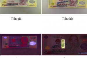 Cảnh báo tiền giả 200.000 đồng lưu hành tại Cao Bằng
