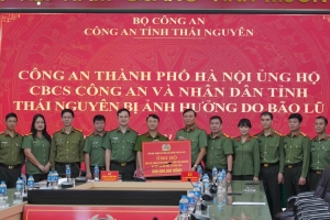 Công an TP. Hà Nội chung tay hỗ trợ người dân bị ảnh hưởng bởi thiên tai