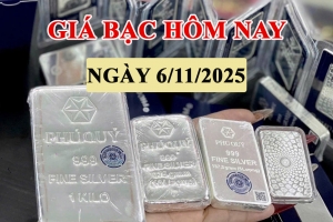 Giá bạc hôm nay 6/11: Thị trường trong nước biến động trái chiều, thế giới neo cao