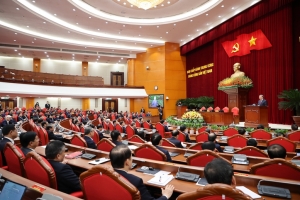 Thông cáo báo chí về ngày làm việc thứ hai và bế mạc Hội nghị Trung ương 14